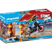 Preisvergleich für Spiele: PLAYMOBIL® Stuntshow - Motorrad mit Feuerwand 70553