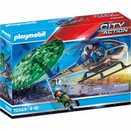 Preisvergleich für Sammel & Spielfiguren: PLAYMOBIL® 70569 Polizei-Hubschrauber: Fallschirm-Verfolgung