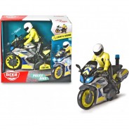Preisvergleich für Spiele: Dickie Toys Police Bike, mit Fahrerfigur, GELB/SCHWARZ/GRAU