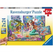 Preisvergleich für Puzzle: Ravensburger 2 Puzzles - Mermaids 24 Teile Puzzle Ravensburger-05147