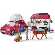 Preisvergleich für Spielzeug: Schleich 42535 Abenteuer mit Auto u Pferdeanhänger